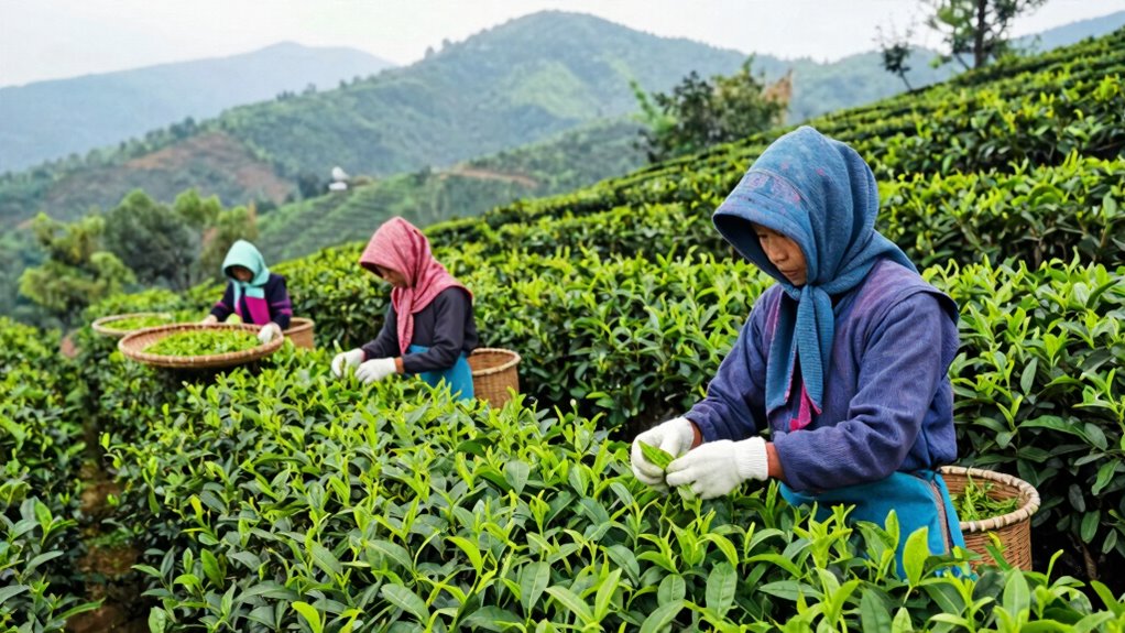tea cultivation and harvesting