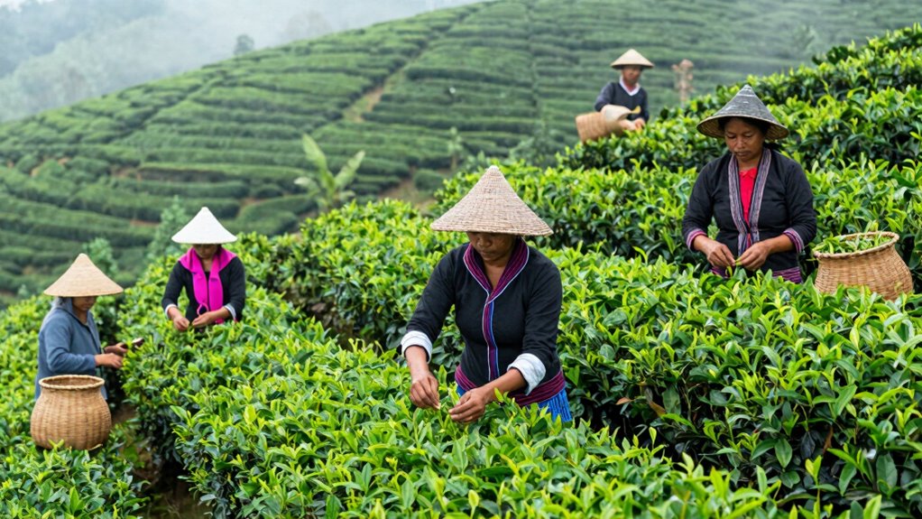 tea processing and fermentation