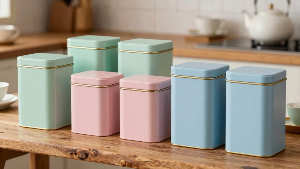 tea storage tin set