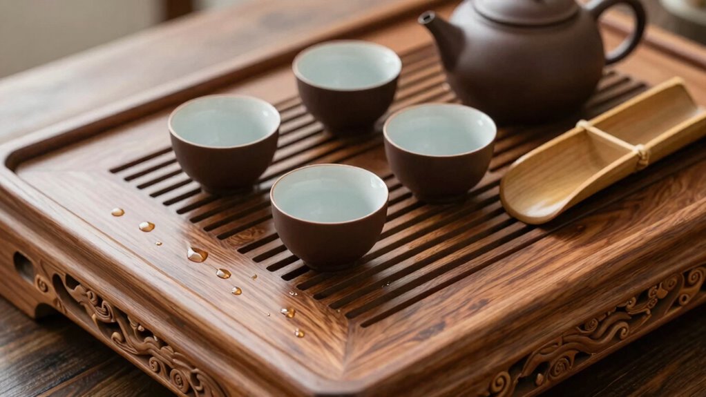tea tray drainage guide