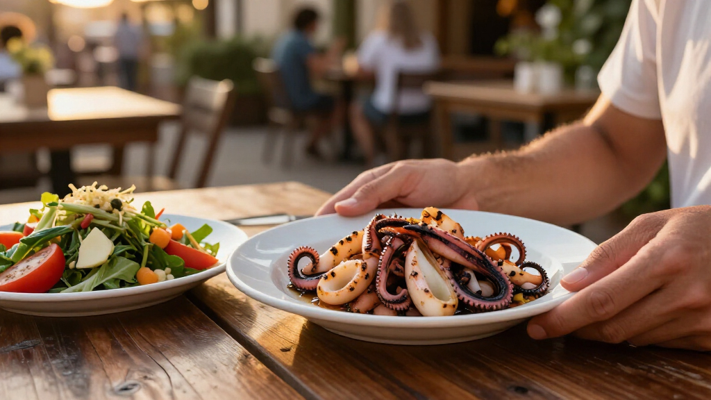 Calamari Grigliati Con Panzanella