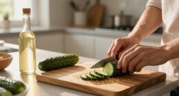 Cucumber Salad With Sesame And Rice Vinegar