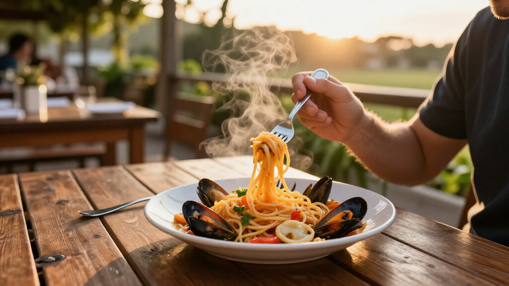 Pasta Con Scampi E «Ferfelloni»
