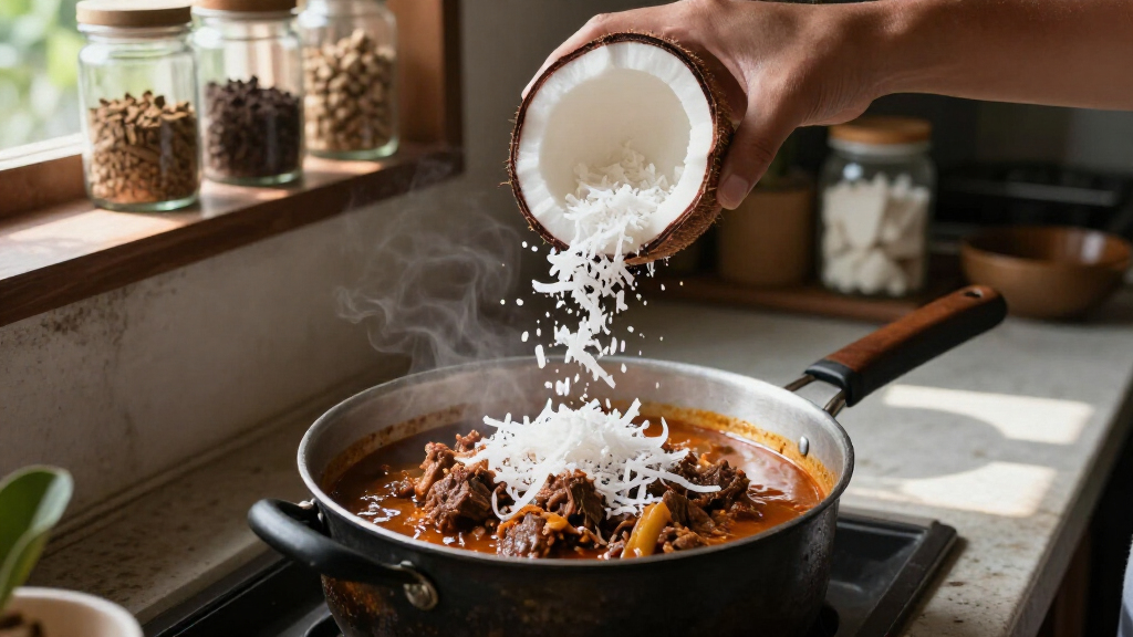 Why Coconut Is Essential To Beef Rendang