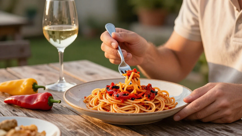 Pici In Salsa Di Peperoni Crudi
